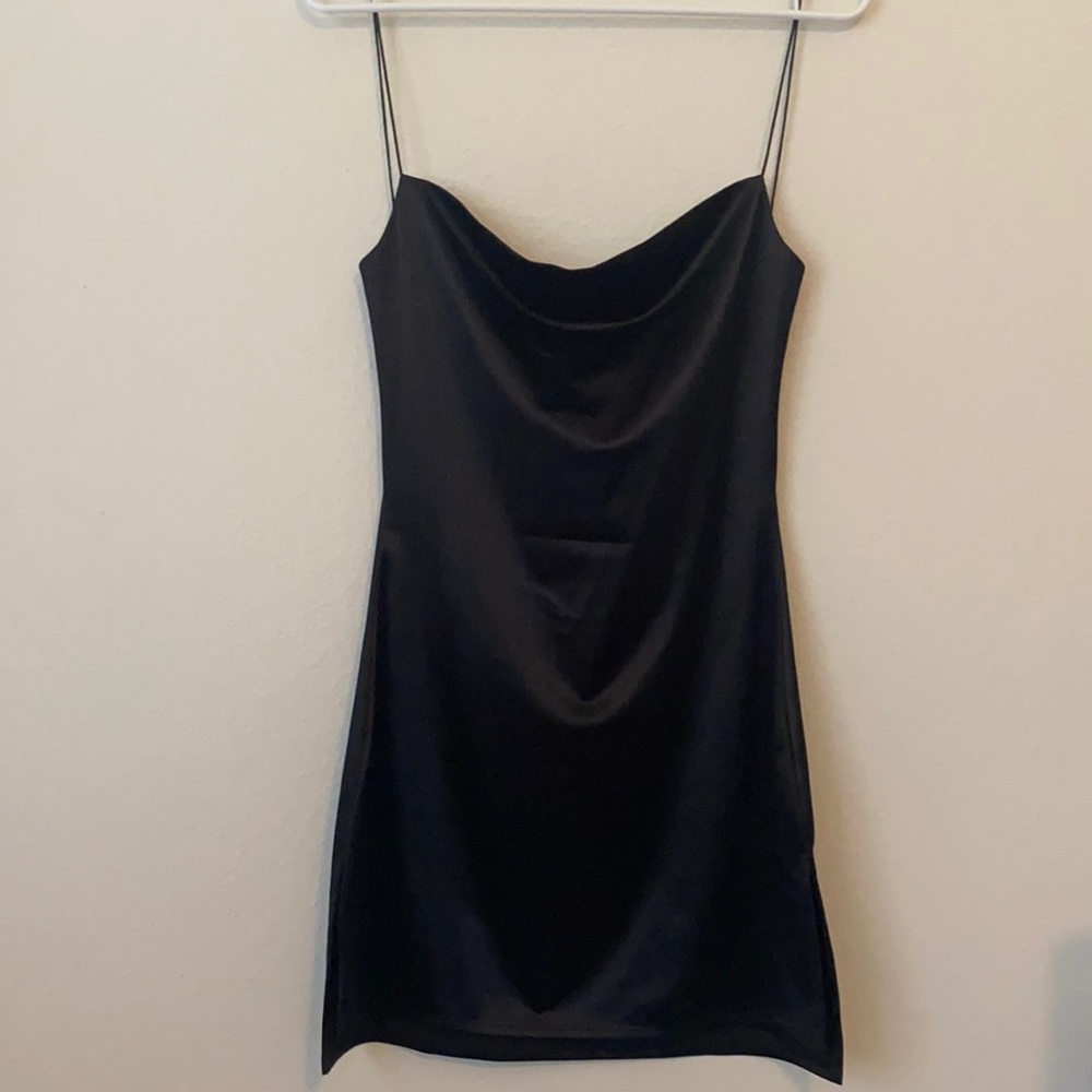 Zaful Black Silk Dress
